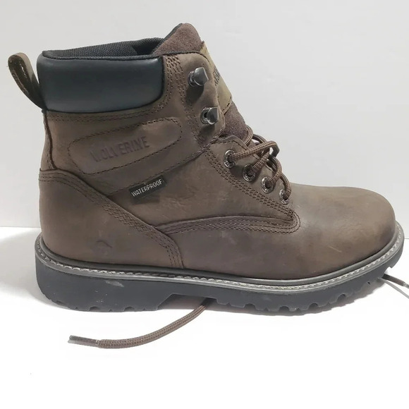 NWOT Wolverine Mens Brown Floorhand WP 6" Size  9.5 US Work/Hiking Bootsoots - Picture 7 of 11
